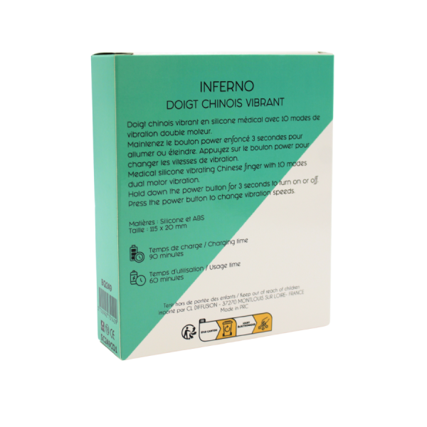 Doigt Vibrant à Double Moteur INFERNO 